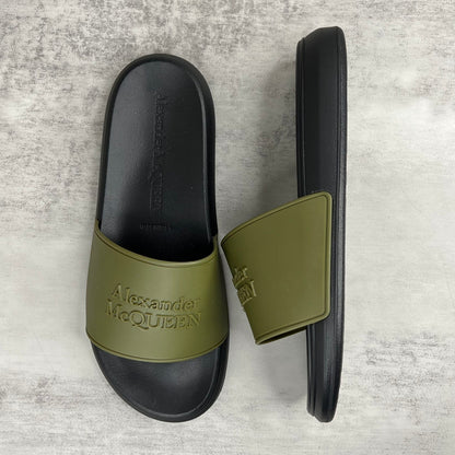 Alexander McQueen Slides "Green-Black"