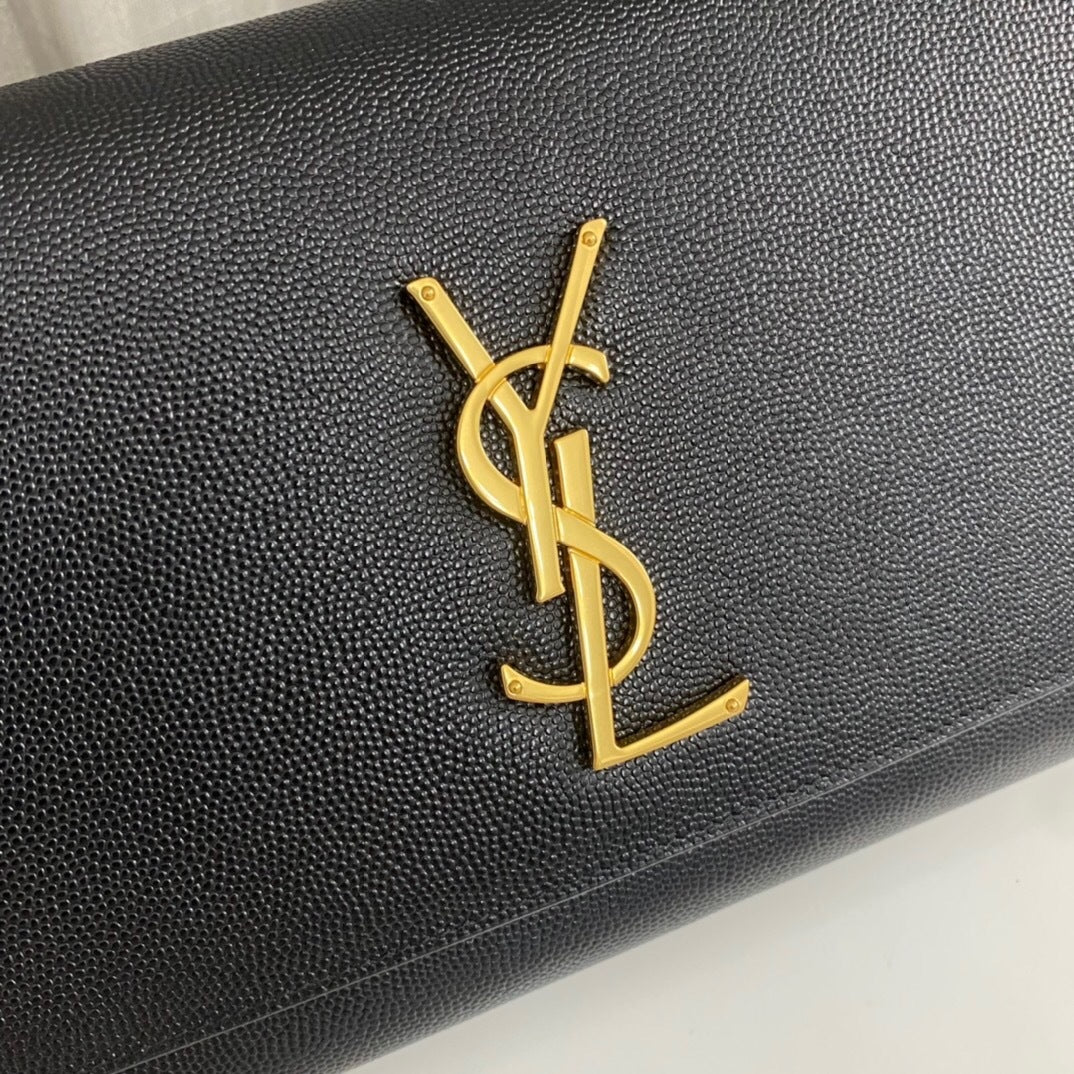 Saint Laurent Kate Medium in Grain De Poudre Embossed Leather