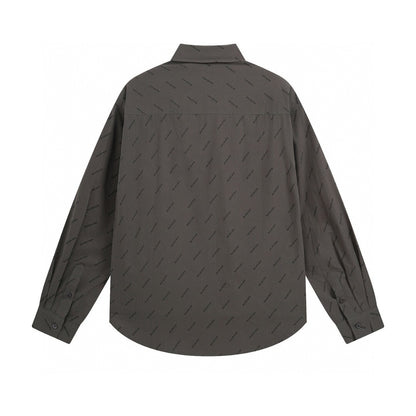 Balenciaga All Over Logo Shirt "Grey"