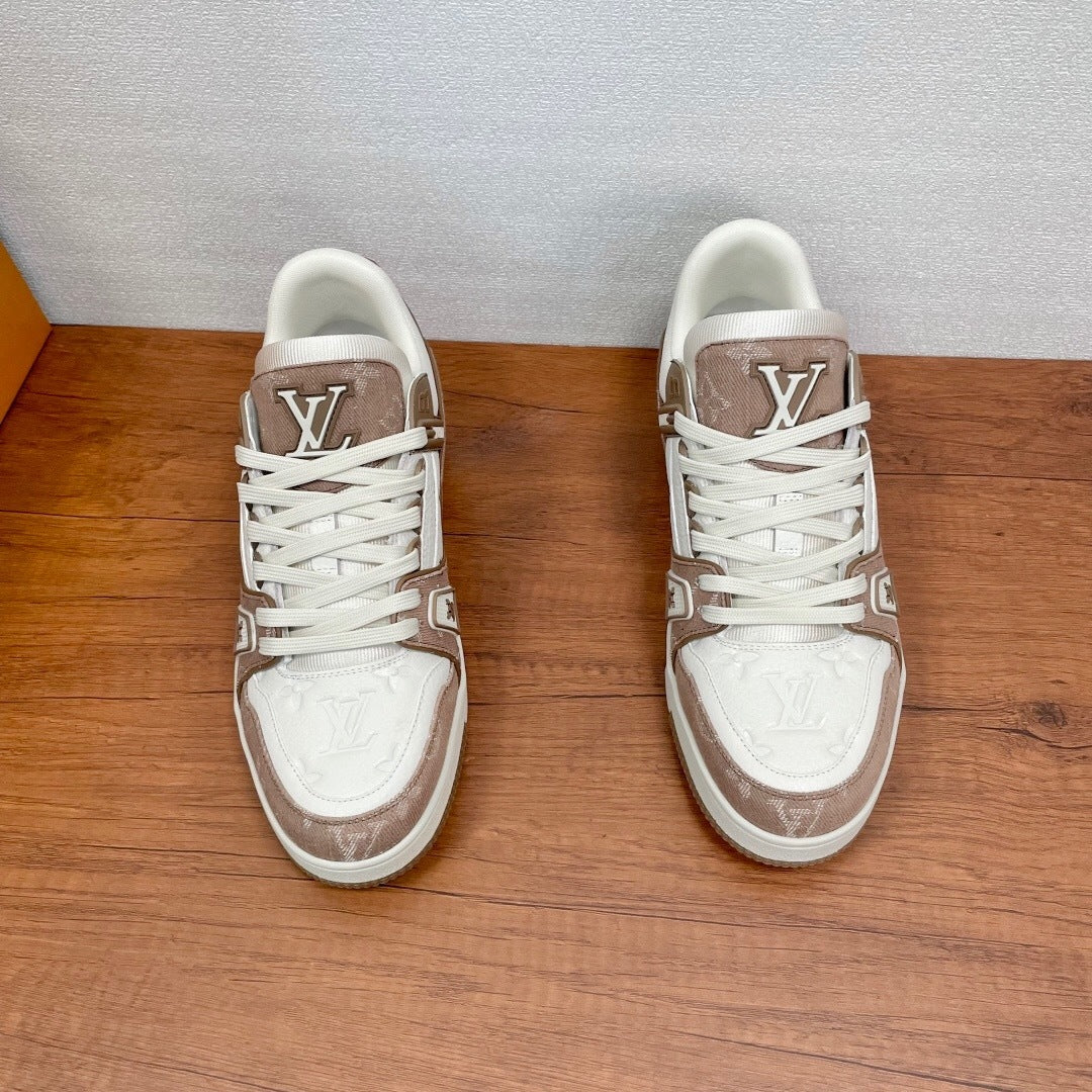 Louis Vuitton LV Trainers "Brown Denim-White"