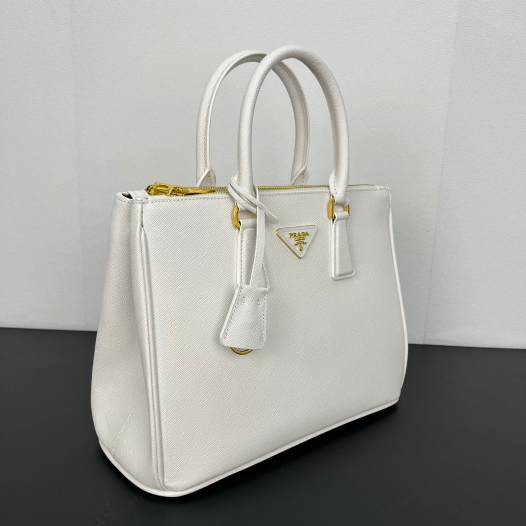 Prada Galleria Large Saffiano Leather Bag "Chalk White"