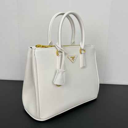 Prada Galleria Large Saffiano Leather Bag "Chalk White"