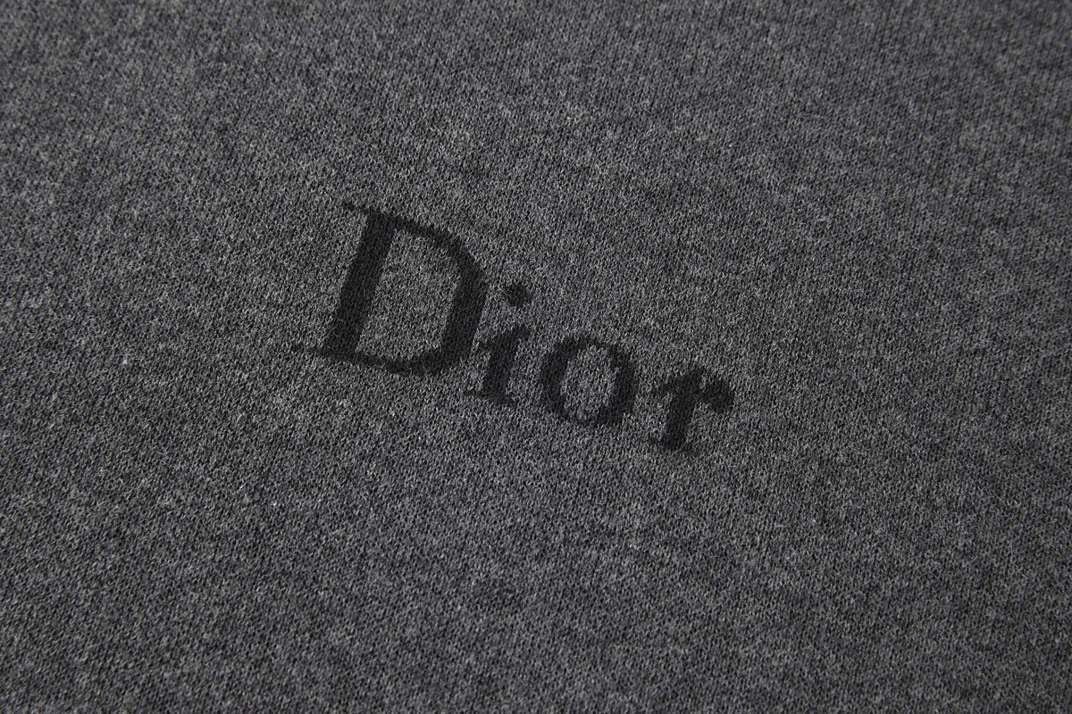 Dior T-shirt with Dior Signature "Gray Cotton Knit"