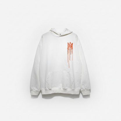 Amiri Spray Paint Hoodie "White-Orange"