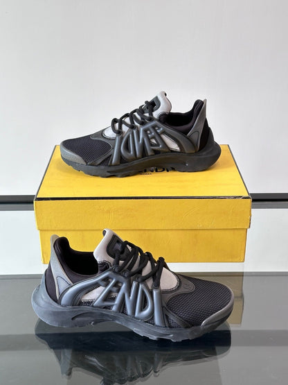 Fendi Tag Sneaker "Black-Grey"