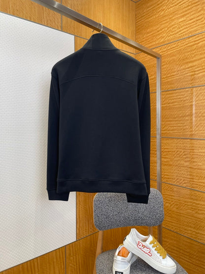 Moncler Zip-Up Sweatshirt "Black"