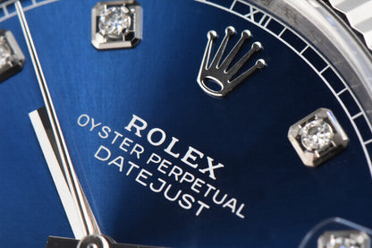 Rolex Date Just 41mm Jubilee Bracelet Blue Diamond Dial