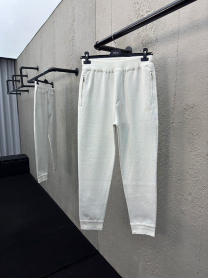 Dior Track Pants "White Cahsmere and Cotton Knit"
