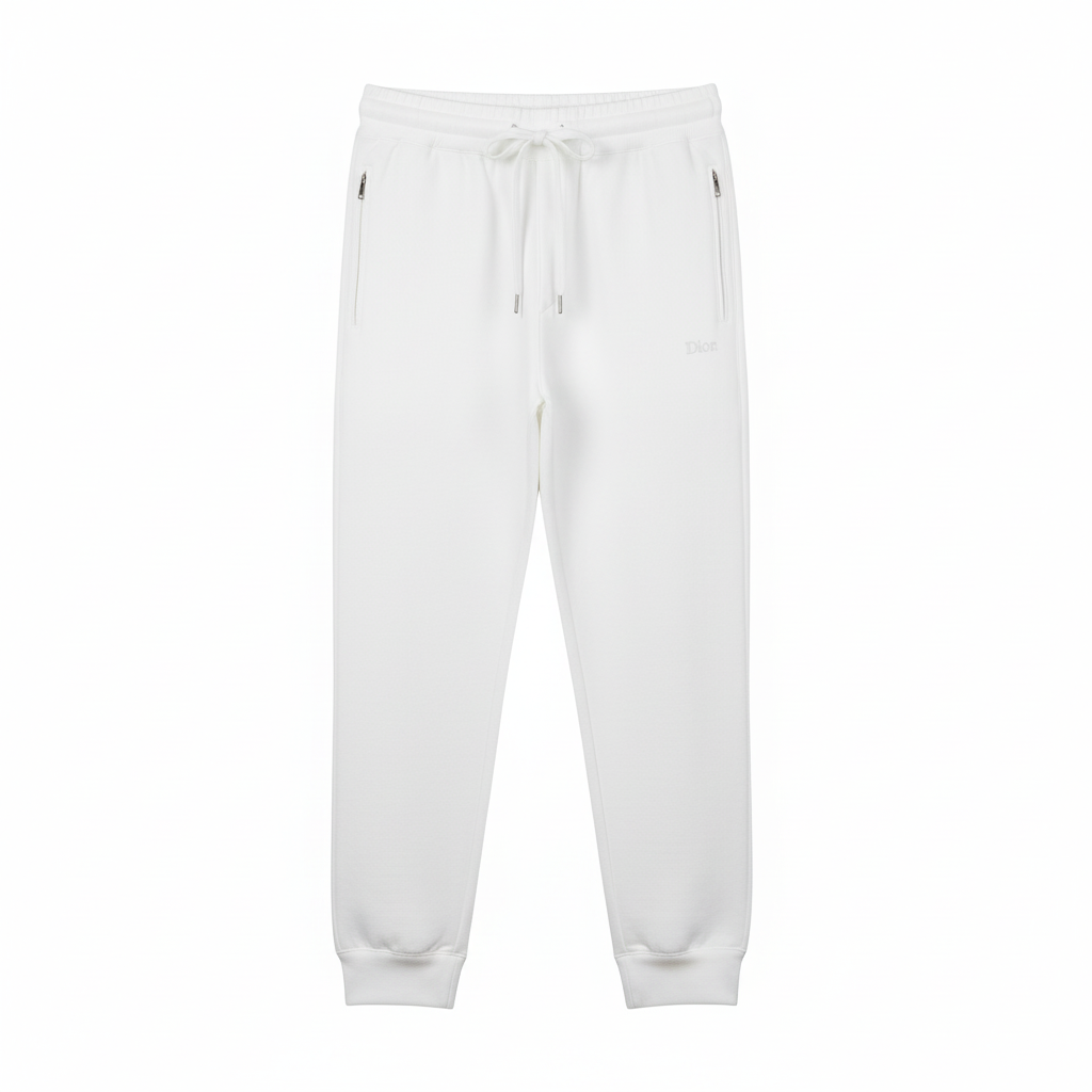 Dior Track Pants "White Cahsmere and Cotton Knit"