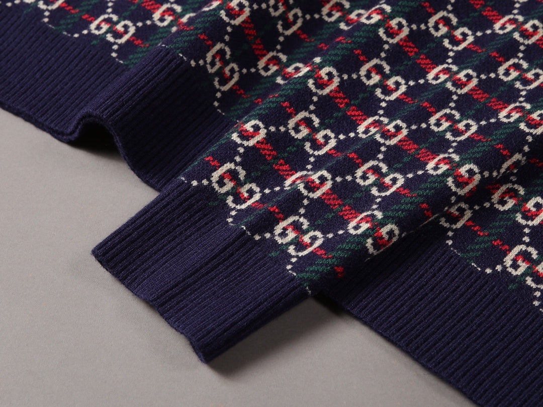 Gucci Sweater "Navy Blue-Green-Red"