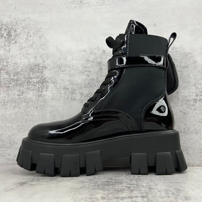 Prada Monolith Leather Boots "Black" V2