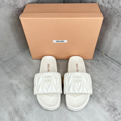 Miu Miu Slides "White"