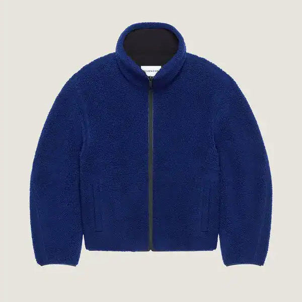 Givenchy Cotton Blend Fleece Jacket "Blue"