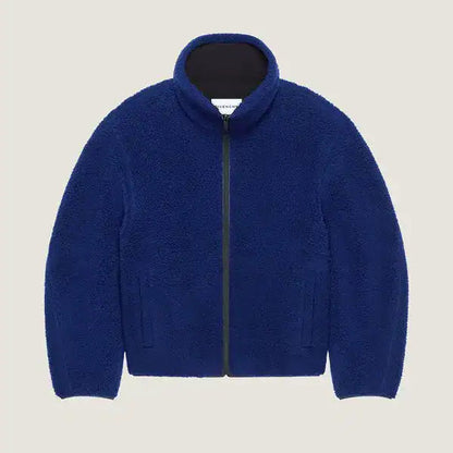 Givenchy Cotton Blend Fleece Jacket "Blue"