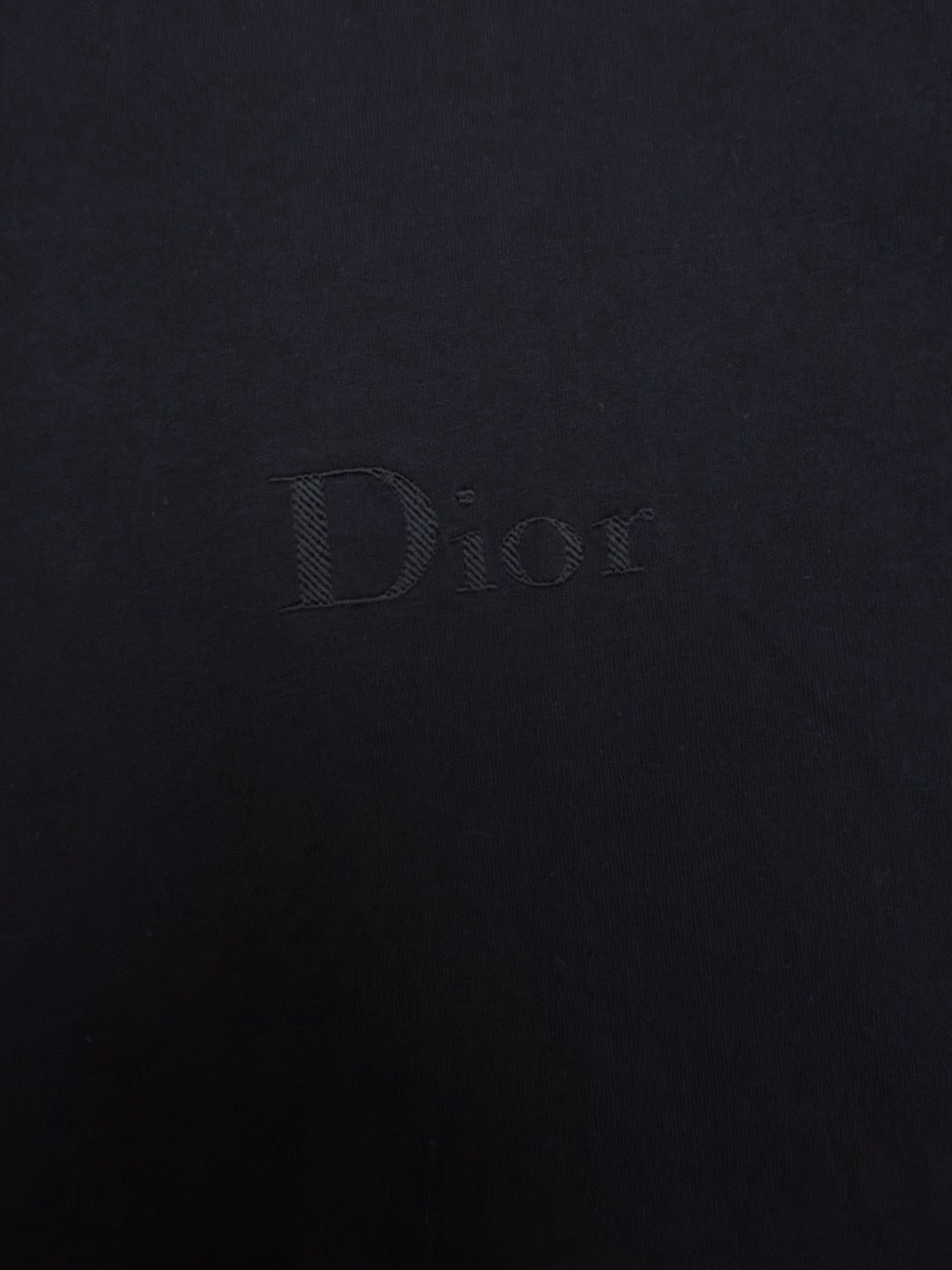 Dior T-Shirt with Dior Embroidery "Black Cotton Jersey"