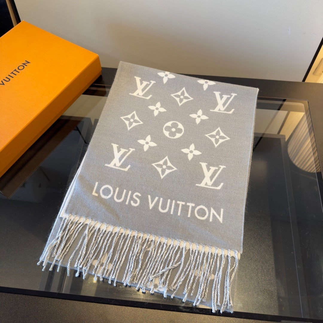 Louis Vuitton Monogram Scarf "Grey"