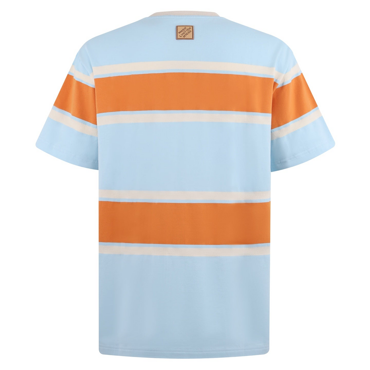 Louis Vuitton Striped Short-Sleeved T-Shirt "Pale Blue-Orange"