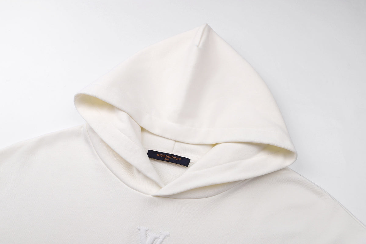 Louis Vuitton LV Embossed Cotton Hoodie "Milk White"