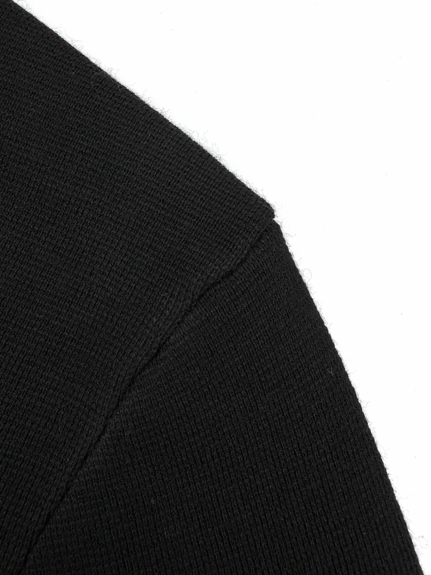 Dior CD Icon Zipped Sweater "Black Virgin Wool Punto Milano Knit"