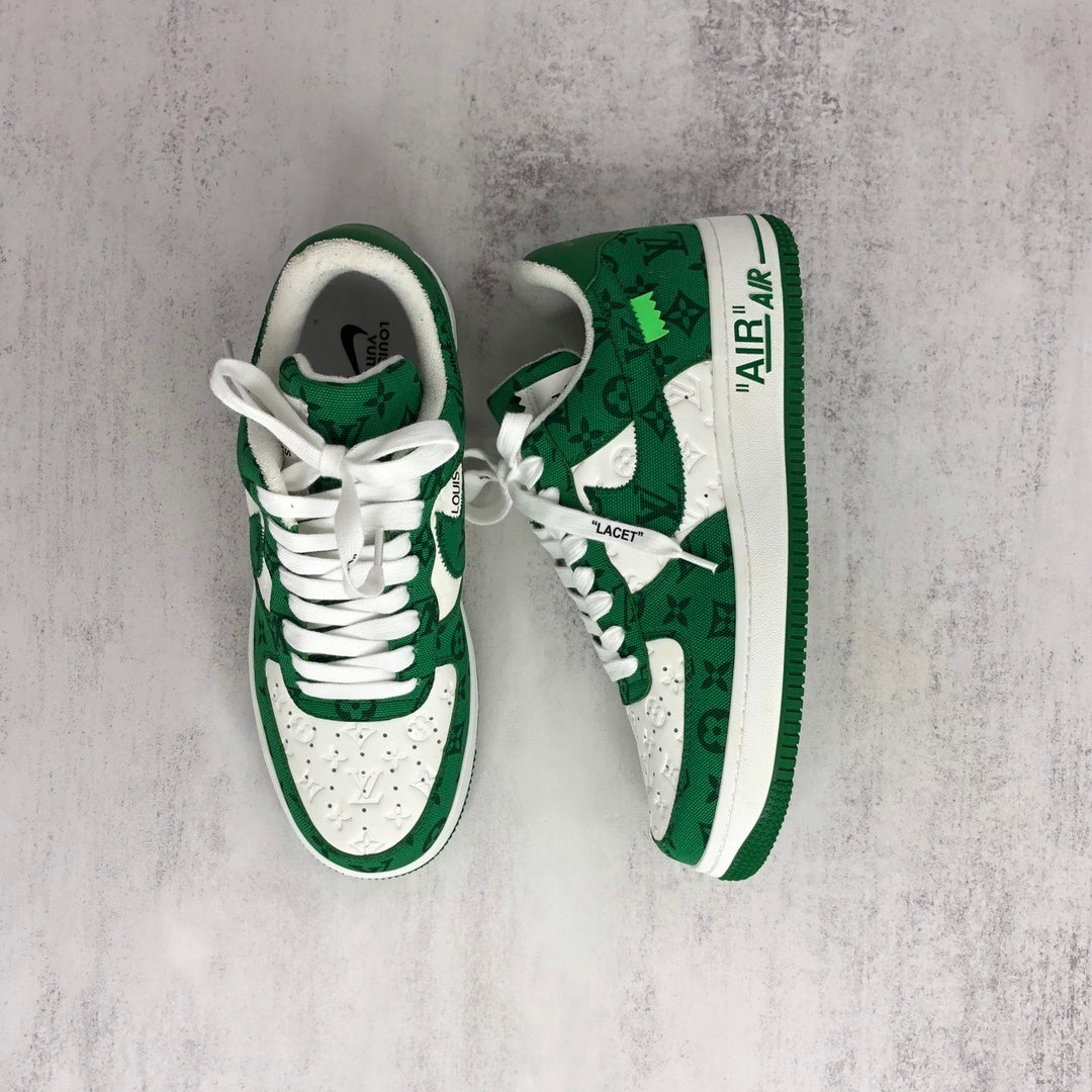 Louis Vuitton x Nike Air Force 1 "Green-White"