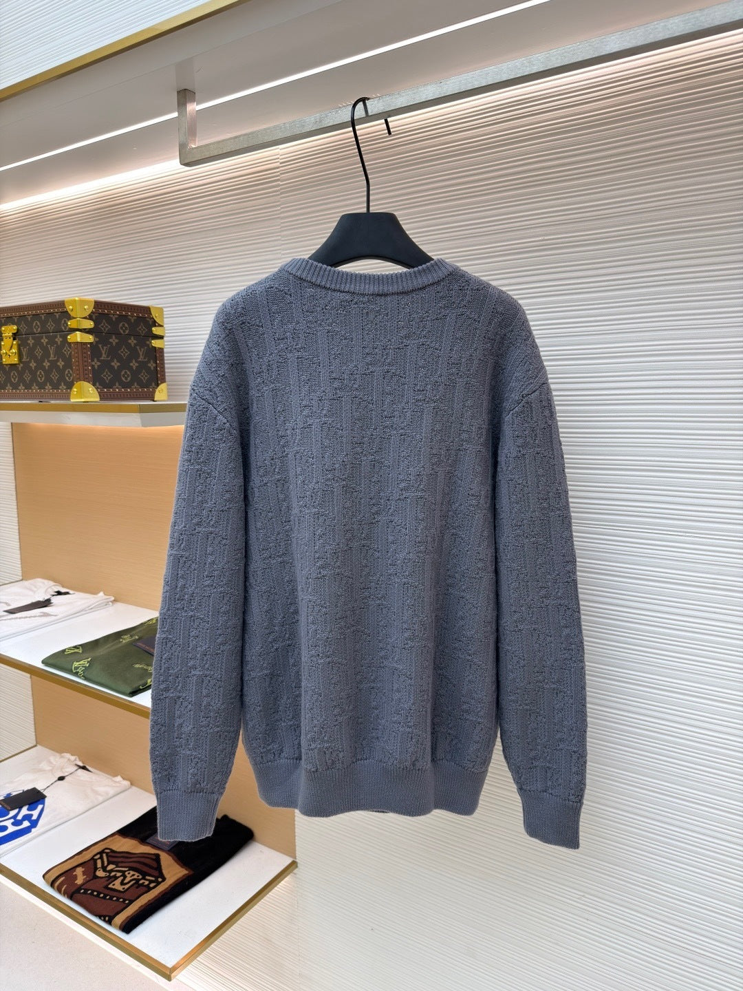 Dior Oblique Sweater "Gray Cotton Blend Jersey"