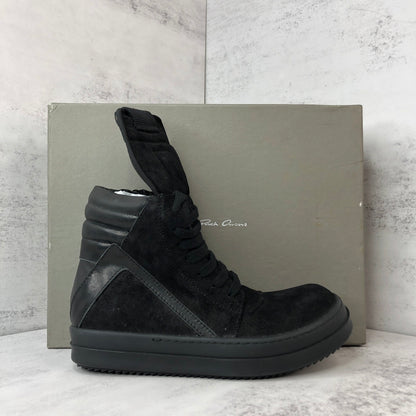 Rick Owens Geobasket "Black Suede"