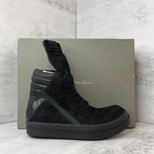 Rick Owens Geobasket "Black Suede"