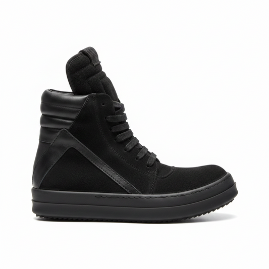 Rick Owens Geobasket "Black Suede"