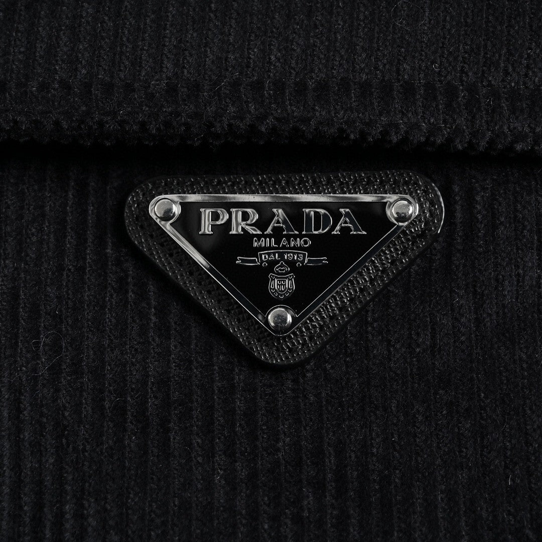 Prada Shearling-Collar Jacket "Black"