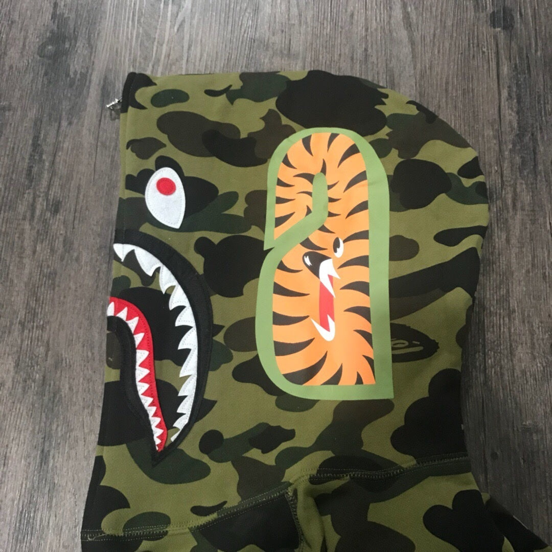 BAPE Colour Camo Shark Full Zip Hoodie "Green"