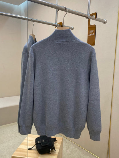Prada Zip-up Cardigan Sweater "Grey"