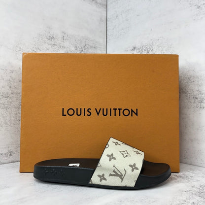 Louis Vuitton Slides "Black-White-Brown"