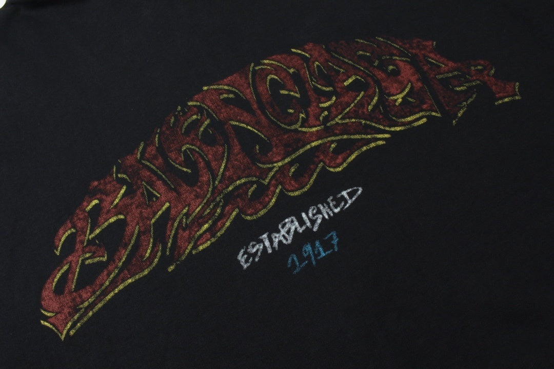 Balenciaga Zip-Up Hoodie "Black-Red"