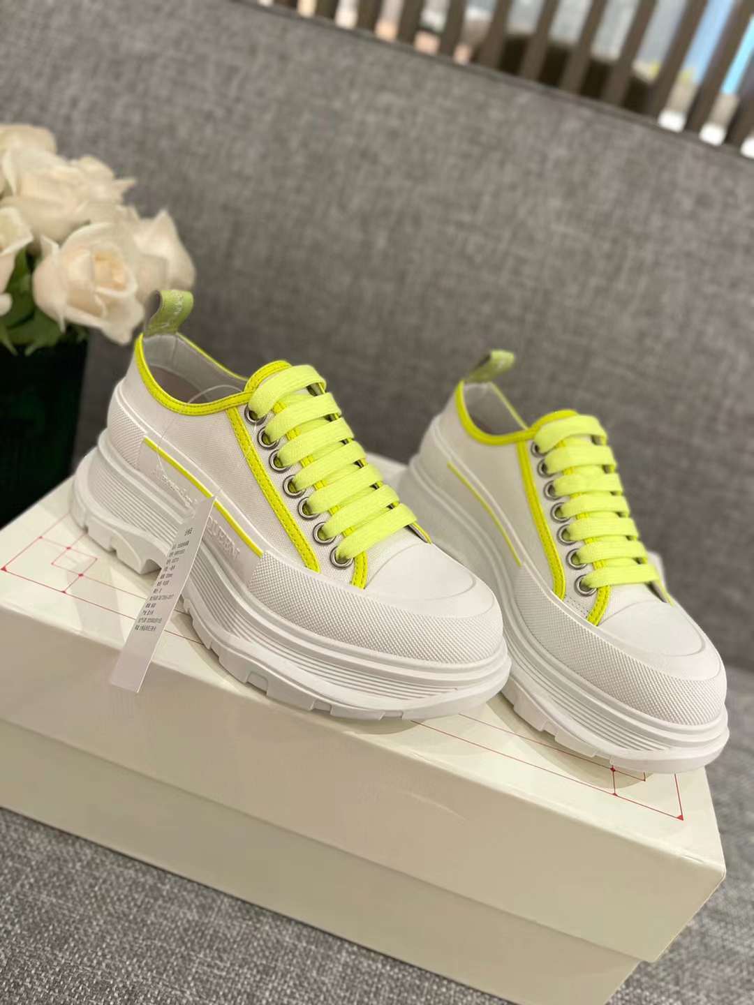 Alexander McQueen Tread Slick Low "Neon Green"