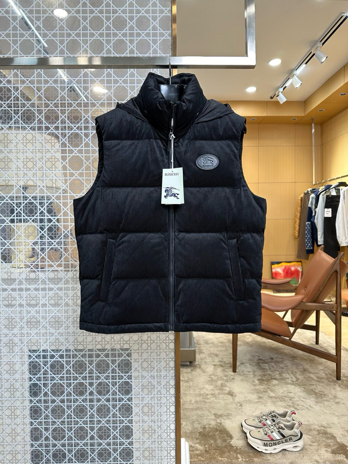 Burberry Corduroy Puffer Gilet "Black"