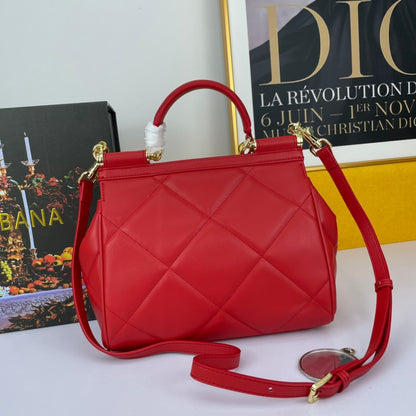 Dolce & Gabbana Sicily Quilted Leather Handbag