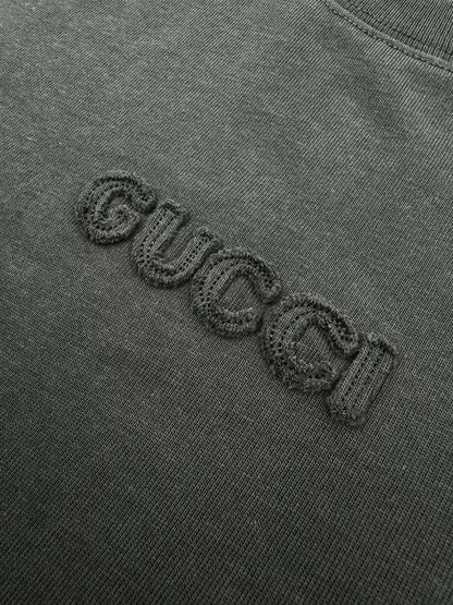 Gucci Logo Embroidered T-Shirt "Dark Green"