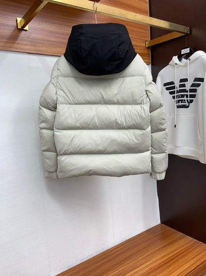 Moncler Madeira Hooded Down Jacket "White-Black"