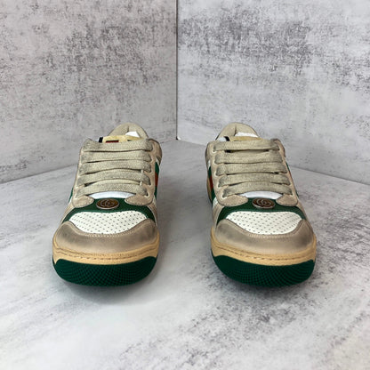 Gucci Screener "Distressed Beige-Green-White"