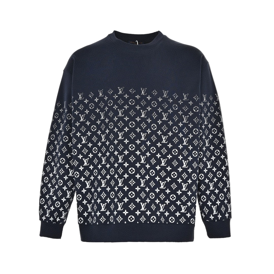 Louis Vuitton Gradient Monogram Sweatshirt "Navy Blue"