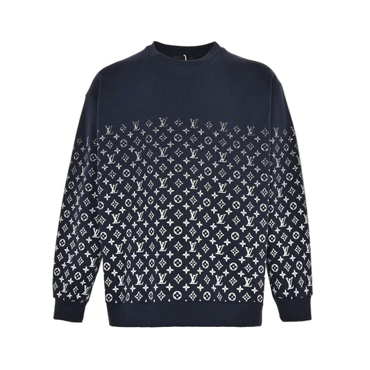 Louis Vuitton Gradient Monogram Sweatshirt "Navy Blue"