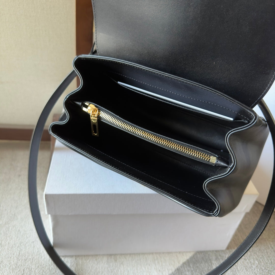 Celine Small 16 Bag in Natural Calfskin "Black"