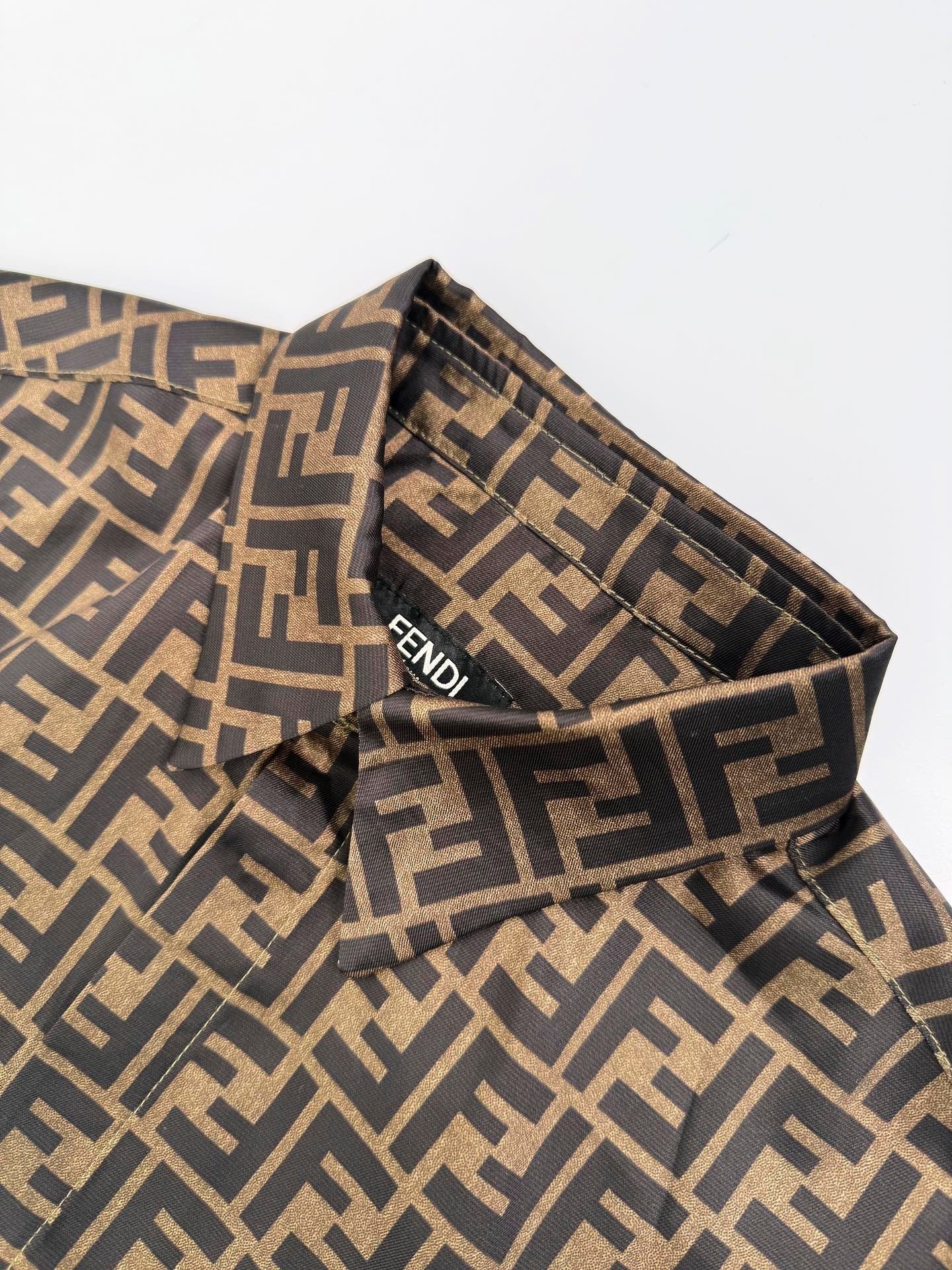Fendi FF Monogram Short Shirt "Beige"