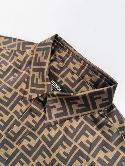 Fendi FF Monogram Short Shirt "Beige"