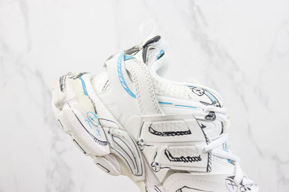 Balenciaga Track "White-Blue Graffiti"