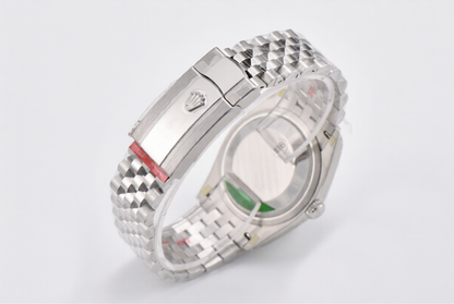 Rolex Date Just 36mm Jubilee Bracelet Silver Diamond Dial