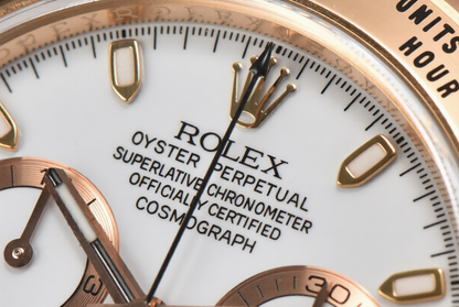 Rolex Daytona Rose Gold 40mm White Dial