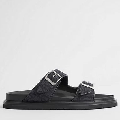 Dior Aqua Sandals "Black Dior Oblique Jacquard"