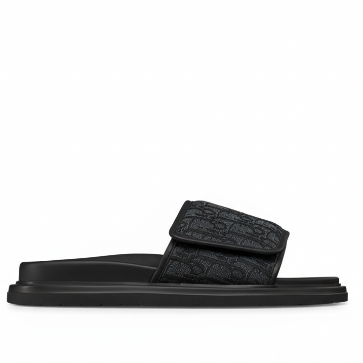 Dior Aqua Sandal "Black Dior Oblique Jacquard"