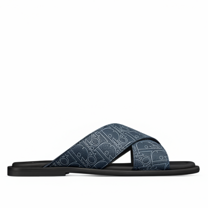 Dior Alias Sandal "Navy Blue Gravity Outline Leather"